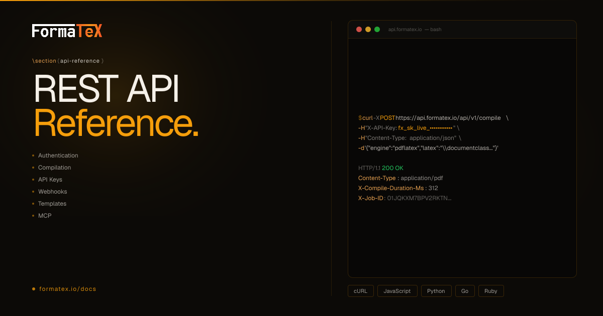 API Documentation | FormaTeX