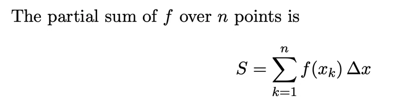 The compiled page after the fix: the equation has its summation sign.